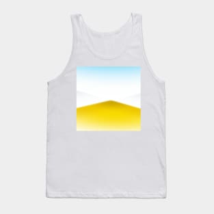 Blue white brown abstract art design Tank Top